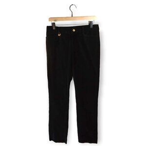 Ralph Lauren Black Velour Straight Leg Mid-Rise Pants Size 4